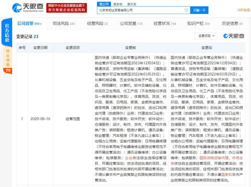京東物流關聯公司經營范圍擴大，新增國際貨物運輸代理與國內貿易代理服務